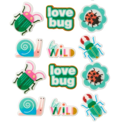 Bug Assortment Sugar Decorations for Cake and Cupcakes 24 count
