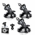 kwinfei 3PCS Car Dash Cam Mount Bracket Suction Cup Holder for Cameras, Suction Cup Mounts with Strong Suction Power, 360° Rotating Ball Joint, Easy to Install and Remove with Dual Screw Sizes