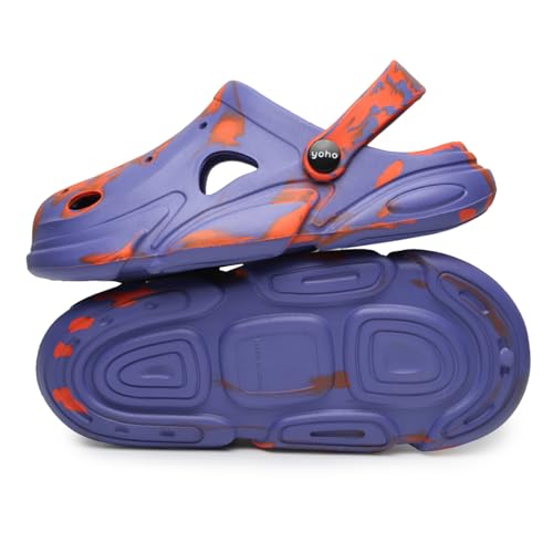 Image of YOHO Splash Multi Color Clogs for Kids, Boys & Girls | Waterproof Monsoon Footwear & Rainy Sandals | Adjustable Strap