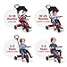 Radio Flyer 4-in-1 Pedal & Push Stroll ’N Trike, Ages 1-5, Toddler Tricycle & Stroller, High-Density Foam Tires, Parent Push Handle, UV Canopy, Removable Tray, Headrest & Seatbelt, Stroller Tricycle