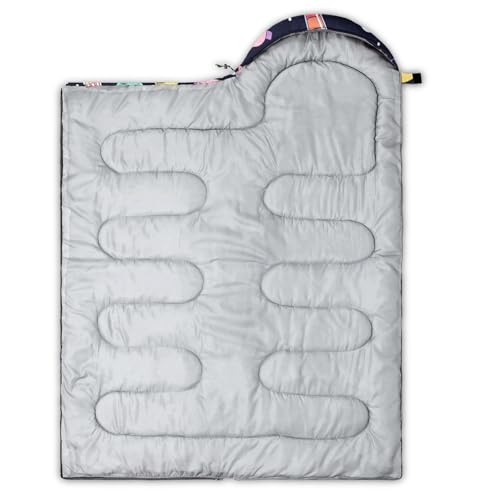 Image of QOOMO Axolotl Cute Camping Sleeping Bags,3 Season Warm & Cool Weather,Lightweight,Waterproof Sleeping Bags for Adults & Kids,Traveling,and Outdoors