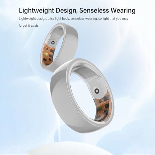 Fitness-Smart-Ring, IPX8 Leichter Smart-Ring, Schlaf&uuml;berwachung Als Geschenk (8,5#)