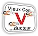 Disque V Jeune Conducteur Vieux Con.ducteur Autocollant permis Humour Vieux conducteur