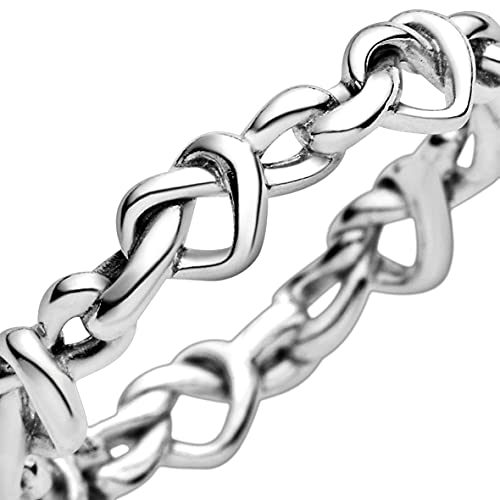 Pandora Knotted Hearts Ring - Symbol of Unbreakable Love - Promise Ring for Women - Layering or Stackable Ring - Gift for Her - Sterling Silver - Size 64