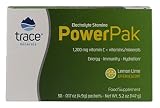 Trace Minerals | Power Pak Electrolyte Powder Packets | 1200 mg Vitamin C, Zinc, Magnesium | Boost H
