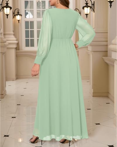 Image of Pinup Fashion Plus Formal Evening Bridesmaid Wedding Guest Fall Long Dress