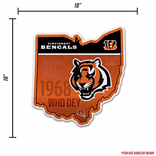 Image of Rico Industries NFL Football State Shape Shape Cut Pennant - Home and Living Room Decor - Soft Felt EZ to Hang