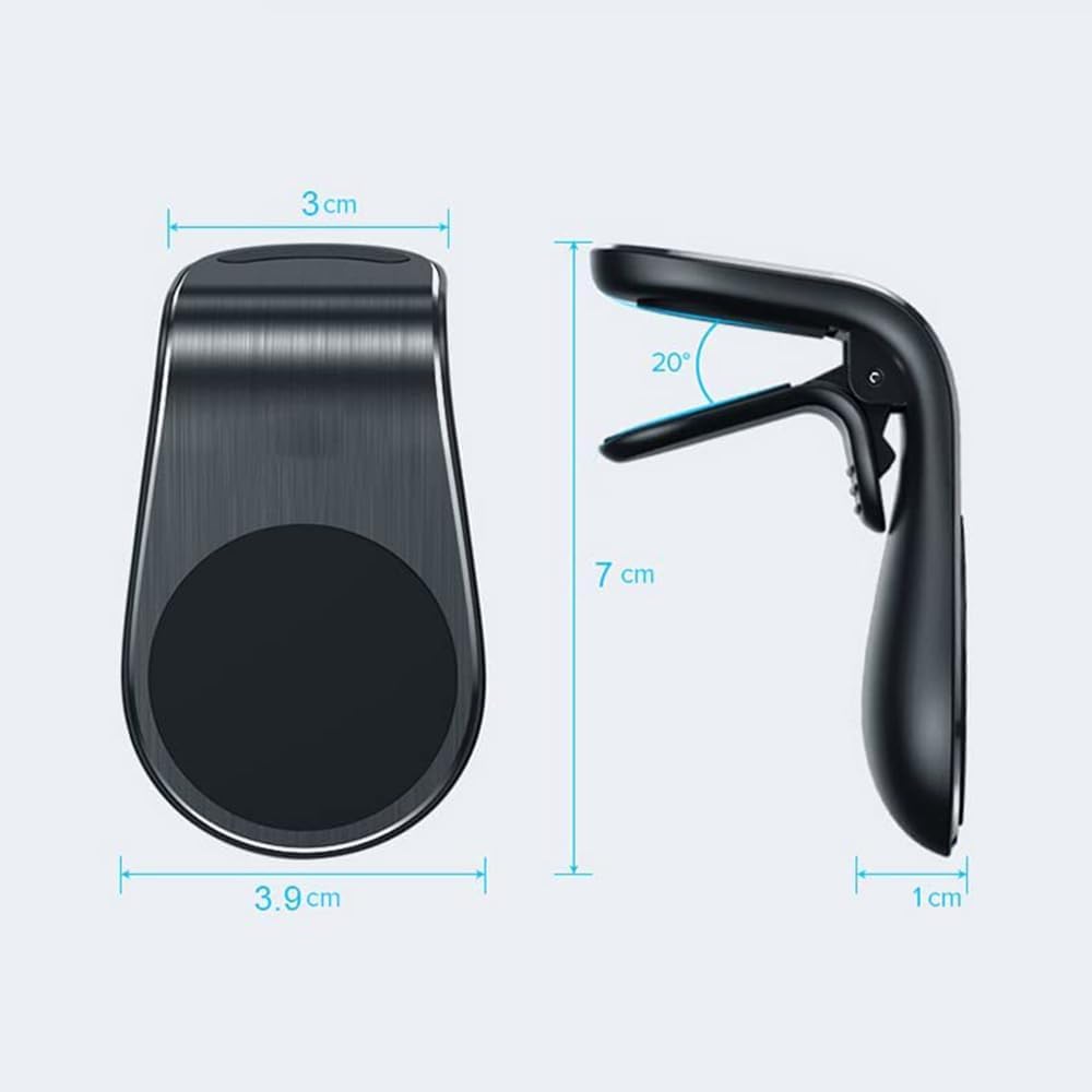 Support Téléphone Voiture Magnétique Pour Peugeot 3008 – Fixation Sur Grille D’aération, Ajustable à 360°, Avec Clip De Rangement De Câble