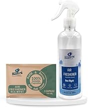 Ecosys Sea-Myst Infused Non-Toxic Air Freshener Liquid Capsules for Home, Bedrooms and Restrooms - Pet & Baby Safe Fresh Fragrance With 500ml Refillable Spray Bottle (1 Capsule)