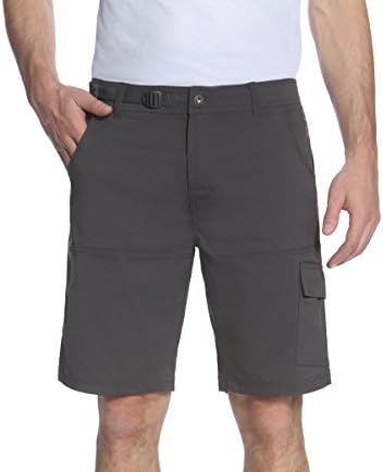 Mens Stretch Cargo 5 Pocket Shorts Venture Flat Front Woven Hiking Shorts for Men