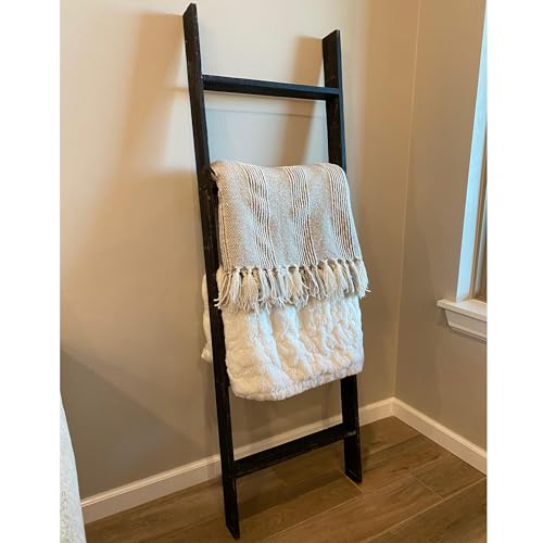 BARNWOODUSA Throw Blanket Ladder – Fully Assembled Reclaimed Wood –