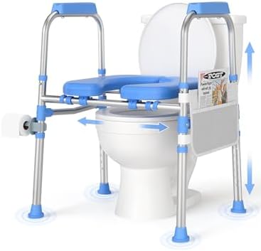 Padded Toilet Seat Riser for Seniors FSA/HSA Eligible, 450 LBS He...