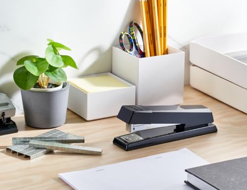 Image of Bostitch Office Stapler,No-Jam Premium for Desktop,Includes 1,250 Staples,Full-Strip,25 Sheet Capacity,Black,(Pack of 12)