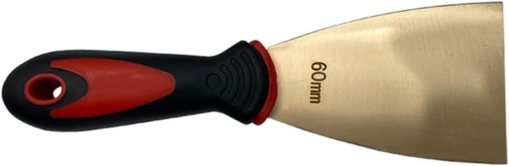 Putty Scrapers Knife,Putty Knife Copper Putty Knife, Flexible Blade for Drywall, Putty, Decals, Wallpaper, Baking, Spackling, Patching and Painting,50mm (Size : 60mm)