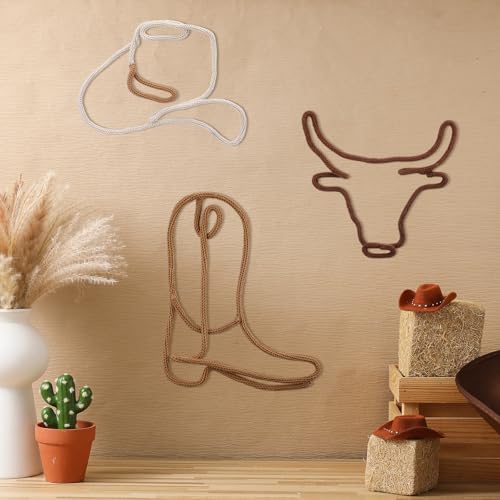 RattanView 3 Pcs Western Wall Art Decor Boho Cowboy Nursery Classroom Decor by RattanView - Used condition - Image 3