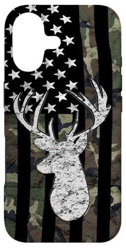 Deer Hunting Camouflage American Flag Whitetail Buck USA Case for iPhone 17