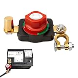 Coupe Circuit Batterie 12V 48V, Interrupteur de Déconnexion Réglable 180° en ABS et Cuivre, Sectionneur Batterie Anti Décharge pour Voiture Bateau Camion Moto Camping Car VTT UTV, Sécurité Renforcée