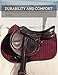 Harrison Howard All-Purpose Saddle Pad Suede Saddle Pad for Horses Use During Everyday Riding - Burgundy