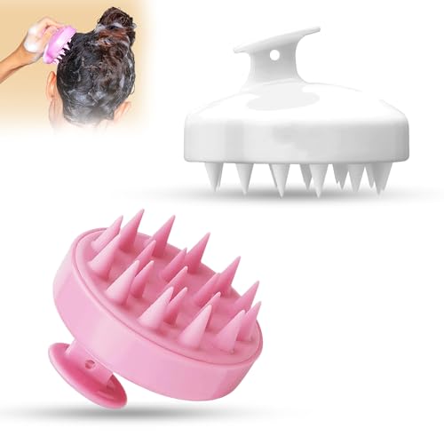 GLUN® Scalp Head Hair Massager, Pack of 2 Anti-Dandruff Treatment, Shampoo Brush Super Soft Bristles for Hair Cleansing, Massaging Devise GLUN® Scalp Head Hair Massager, Pack of 2 Anti-Dandruff Treatment, Shampoo Brush Super Soft Bristles for Hair Cleansing, Massaging Devise