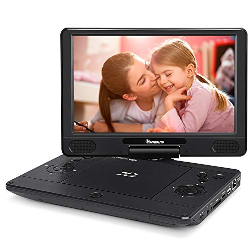 NAVISKAUTO 12 inch Portable Blu Ray DVD Player Support HDMI Out MP4 1080P Dolby Audio Sync Screen with HDMI Cable
