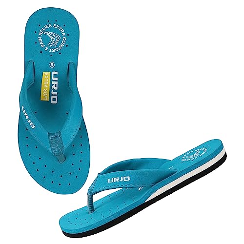 Image of URJO Women's Slippers /FlipFlops Lightweight Super Flexible Arch Support Durable Anti Skid & Stylish Dailywear Slippers /FlipFlops for Women