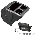 【2点セット】カーメイト コンソール ボックス プレミアム 【 エブリイ エブリイワゴン (DA17W/DA17V)専用】 カーボン 調 NZ826 / スズキ エブリイ専用 シガーソケット ×2 USB ×2 増設電源ユニット ブラック NZ585