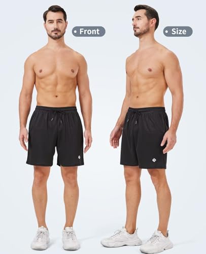 5 Pack Gym Shorts Men 5 Inch Quick Dry Mesh Shorts Men Lightweight Training Athletic Running Shorts with Pockets2