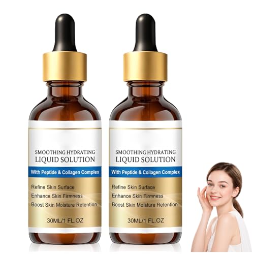 2Pcs Liquid Solution Face Lifting Serum Anti-Aging Serum Oil With Peptide & Collagen Hydration Moisturizing Improve skin elasticity 30ml/1 fl. oz