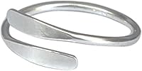 Vista 5 de Creations - Anillo de plata de ley 925 hecho a mano, anillo de dedo del pie ajustable, fino clásico delicado dedo abierto, anillos de meñique