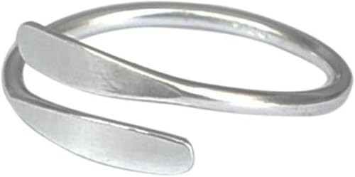 Miniatura 5 de Creations - Anillo de plata de ley 925 hecho a mano, anillo de dedo del pie ajustable, fino clásico delicado dedo abierto, anillos de meñique