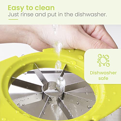 Cuisinly® - 4-in-1 apple slicer - vegetable cutter - mango cutter - fruit cutter - tomato cutter - mandolin - ideal for mangos/apples/tomatoes/peaches - includes sharp stainless steel knives - Image 7