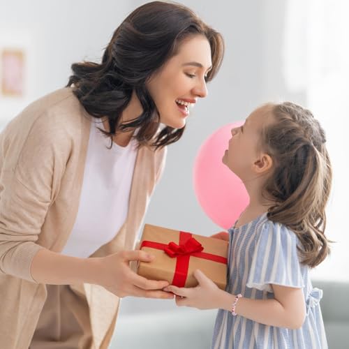 Daughter Gifts from Mom Daughter Bracelet, Pink Natural Stone and Love Moonstone Bracelet for Teen Girls Graduation Comfirmation Birthday Gifts3