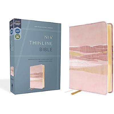 Niv, Thinline Bible, Leathersoft, Pink, Red Letter, Comfort Print