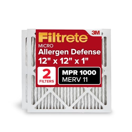Filtrete 12x12x1 MERV 11 Air Filter, 2 Pack