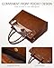 LOVEVOOK 17 Inch Laptop Tote Bag For Women Teacher Work Bag, Leather Computer Bags For Laptops For Women, Vintage Waterproof Laptop Bag Business Briefcase Office Large Shoulder Handbag Purse, Brown