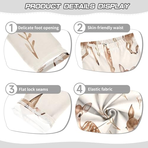 Bolaz Toddler Girls Leggings Printed Yoga Pants Leggings Running Deer for Kids3