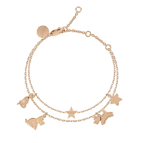 Image of RADLEY 18ct Rose Gold Plated Dog & Cat Charm Bracelet RYJ3200S