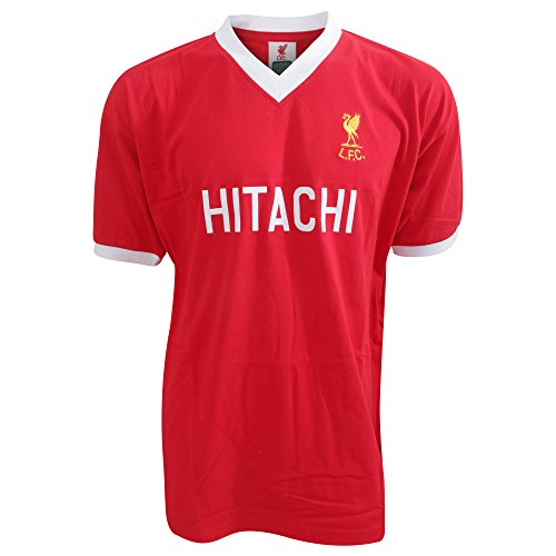 Liverpool FC Retro 1978 Home Hitachi Jersey T-Shirt (XX-Large)