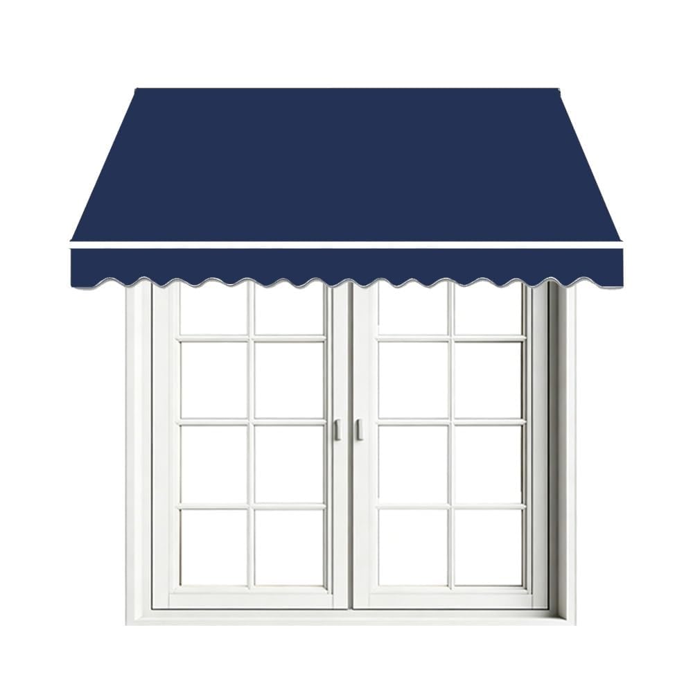 Auvent de jardin rétractable bleu foncé 500x300 cm résistant aux intempéries