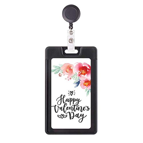 Funda retráctil para tarjeta de San Valentín con flores y citas de amor