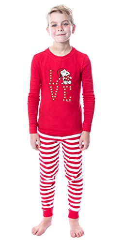 Pyjama Peanuts de Noël Snoopy ensemble 2 pièces taille 10 ans pour enfant confortable
