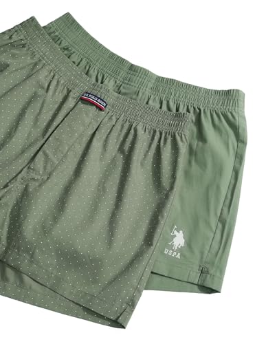 Image of U.S. Polo ASSN. Mens OEX05 Mid Rise Solid Inner Boxers - Pack of 2