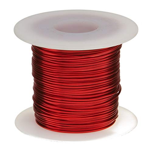 Magnet Wire, Heavy Build Enameled Copper Wire, 15 AWG, 1.0 lb, 100' Length, 0.0603