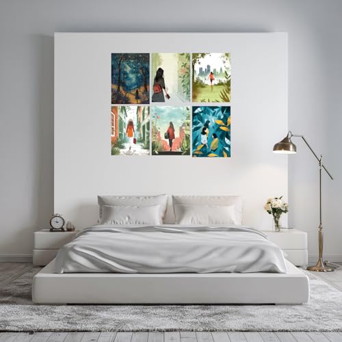 Image of SiddArtify Enchanted Forest - Cityscape Journey Art Print Set - 300GSM Board - 12x18 Inch - Pack of 6 Wall Room Decoration art Poster Prints