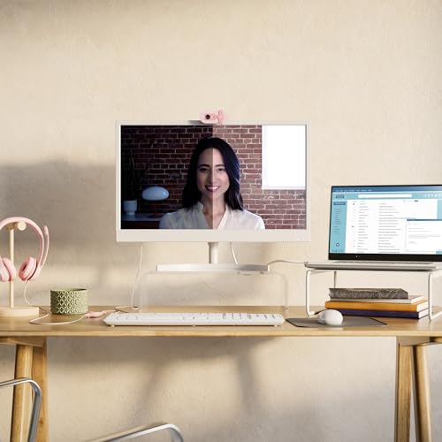 Brio 100 Full HD per riunioni e streaming, bilanciamento automatico illuminazione, microfono integrato, copriobiettivo, USB-A per Microsoft Teams, Google Meet, Zoom ecc - Rosa - Webcam - Immagine 4