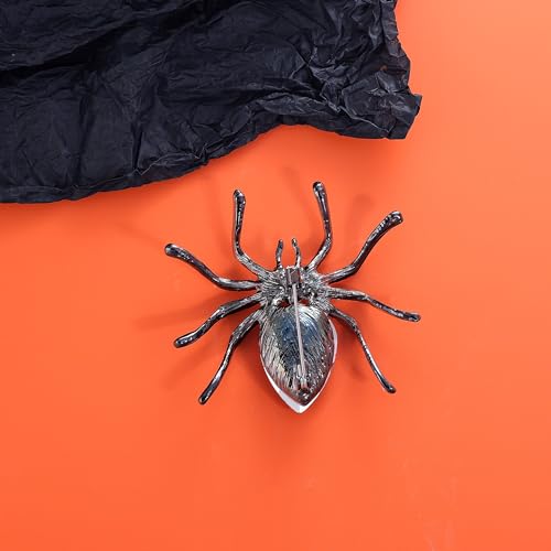 Image of YOQUCOL Halloween Spider Shape Brooch Pins for Women Girls Gift