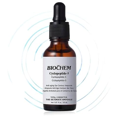BIOCHEM Cyclopeptide-5 Anti-Aging Eye Contour Ampoule - 1.01 fl. oz / 30 mL, Wrinkle Reduction & Firming Ampoule for Hydrating & Lifting Cover