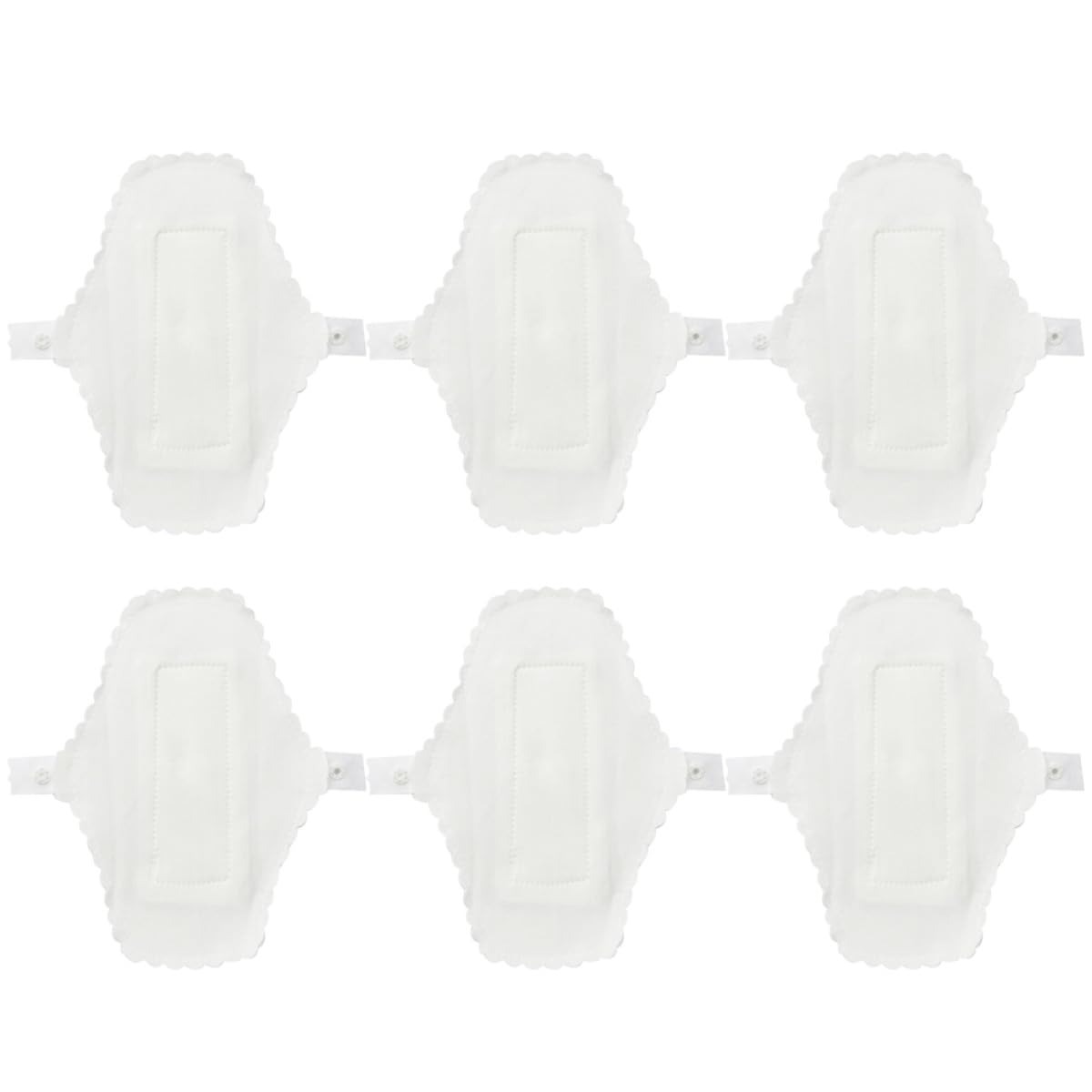 Reusable Waterproof Cotton Menstrual Pads 6Pcs Set 180Mm Washable Sanitary Napkins Leak-Resistant Cloth Liners for WomenS Feminine Care