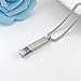 YOUFENG Urn Necklaces for Ashes Birthstone Cube Urns for Human Ashes Memorial Cremation Urn Locket Keepsake Ashes Jewelry (Silver - February)