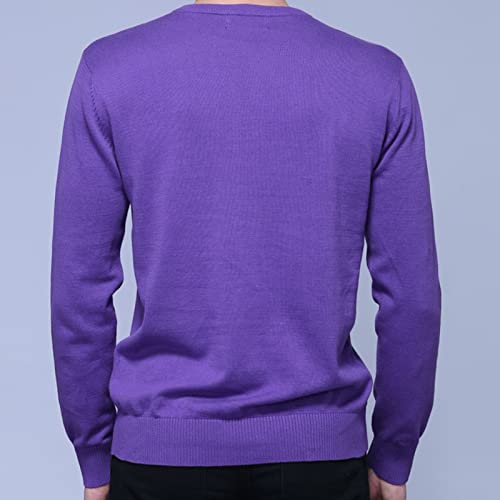 Men's Solid V Neck Sweaters Long Sleeve Breathable Knitting Pullover Classic Comfortably Soft Basic Knitwear Top3